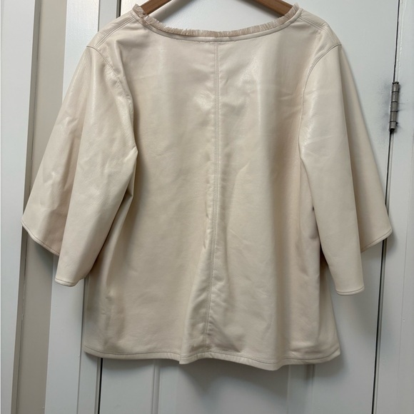 Melissa Nepton Cream Relaxed 3/4 Sleeve Blouse - Picture 3 of 3